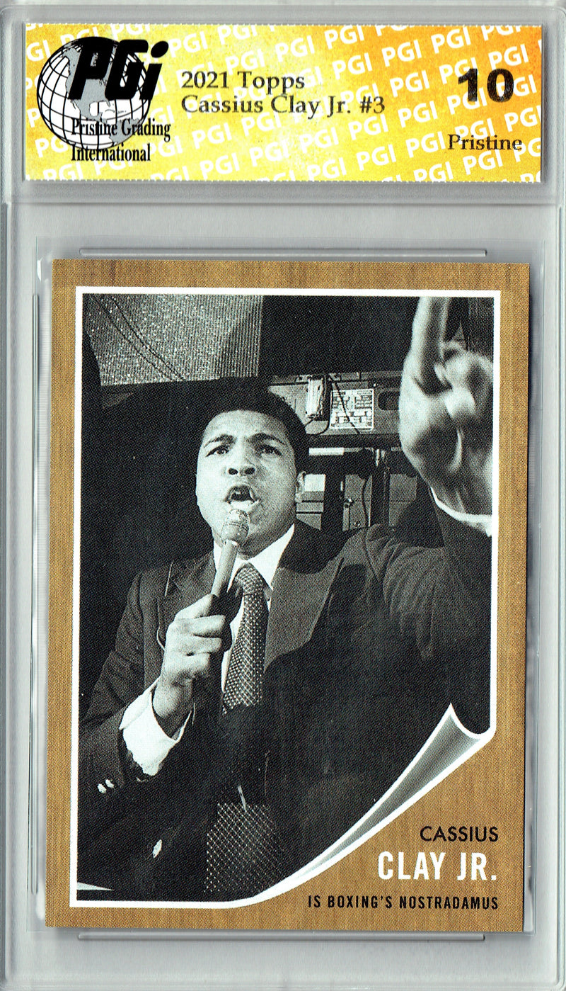 Muhammad Ali 2021 Topps #3 PRISTINE Rare Trading Card PGI 10
