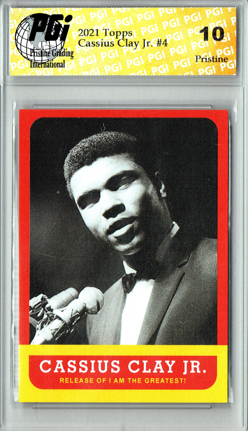 Muhammad Ali 2021 Topps #4 PRISTINE Rare Trading Card PGI 10