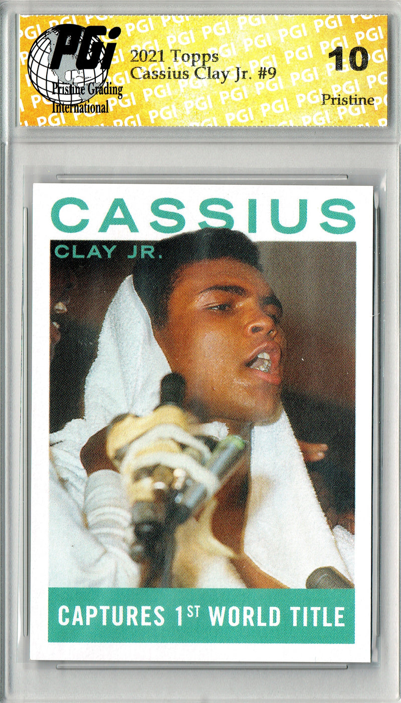 Muhammad Ali 2021 Topps #9 PRISTINE Rare Trading Card PGI 10
