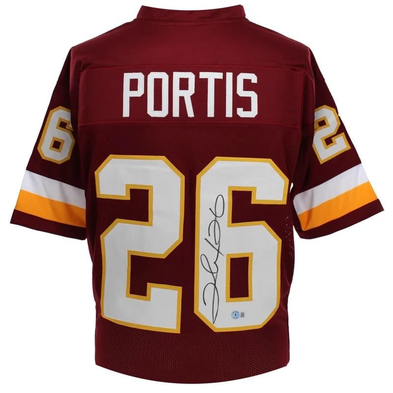 Clinton Portis Autographed Washington Commanders Burgundy Jersey BAS COA Signed Redskins