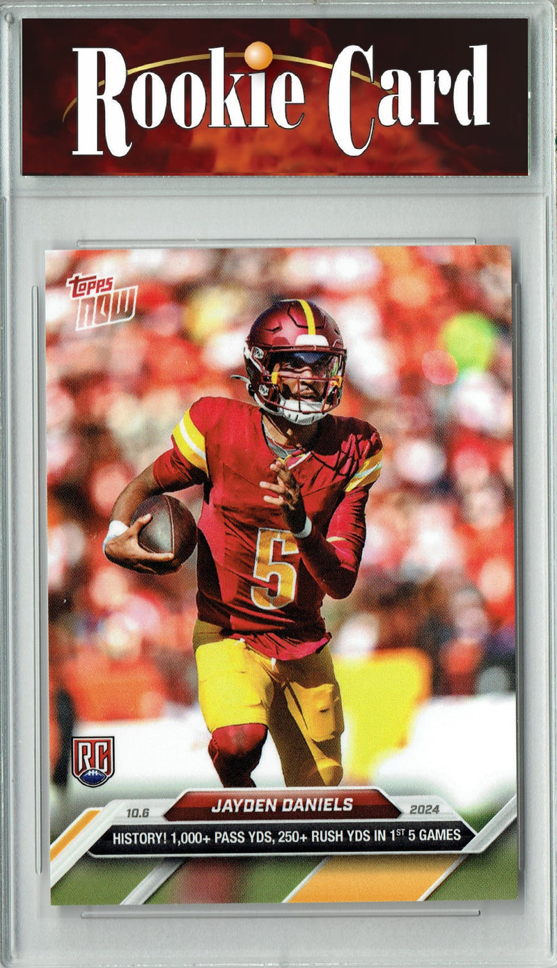 Certified Mint+ Jayden Daniels 2024 Topps Now #6 Night Commanders Rookie Card