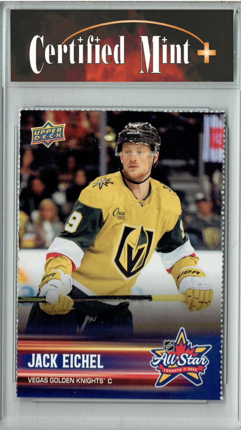 Certified Mint+ Jack Eichel 2023 Upper Deck #AS-JE All-Star SP Rare Trading Card Vegas Golden Knights