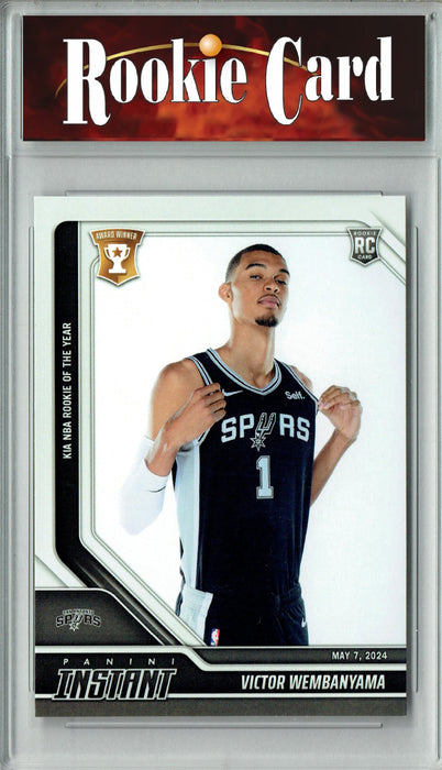 Certified Mint+ Victor Wembanyama 2024 Panini Instant #544 Rookie of the Year Rookie Card San Antonio Spurs