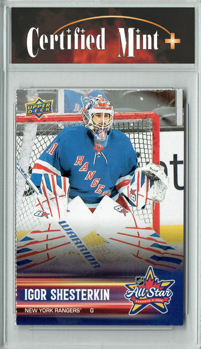 Certified Mint+ Igor Shesterkin 2023 Upper Deck #AS-IS All-Star SP Rare Trading Card New York Rangers