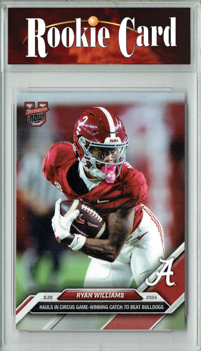 Certified Mint+ Ryan Williams 2024 Bowman University Now #19 Beats Bulldogs Rookie Card Alabama Crimson Tide