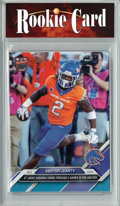 Certified Mint+ Ashton Jeanty 2024 Bowman University Now #22 Blue SP 99 Made! Rookie Card Boise State Broncos