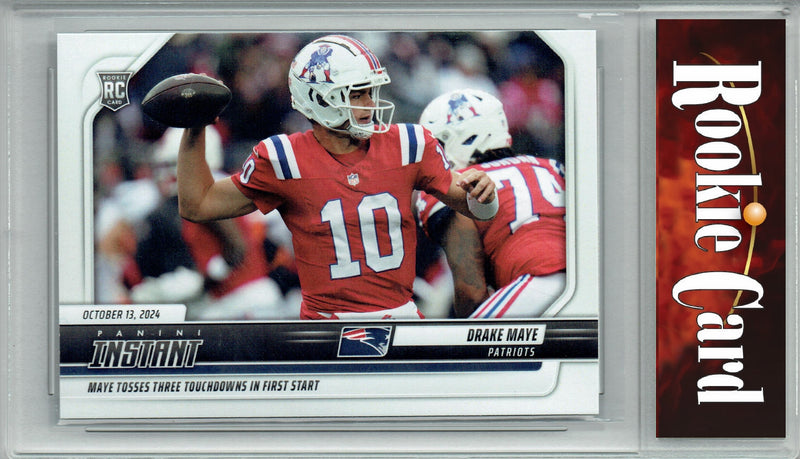 Certified Mint+ Drake Maye 2024 Panini Instant #83 3 TDs in 1st Start Rookie Card New England Patriots