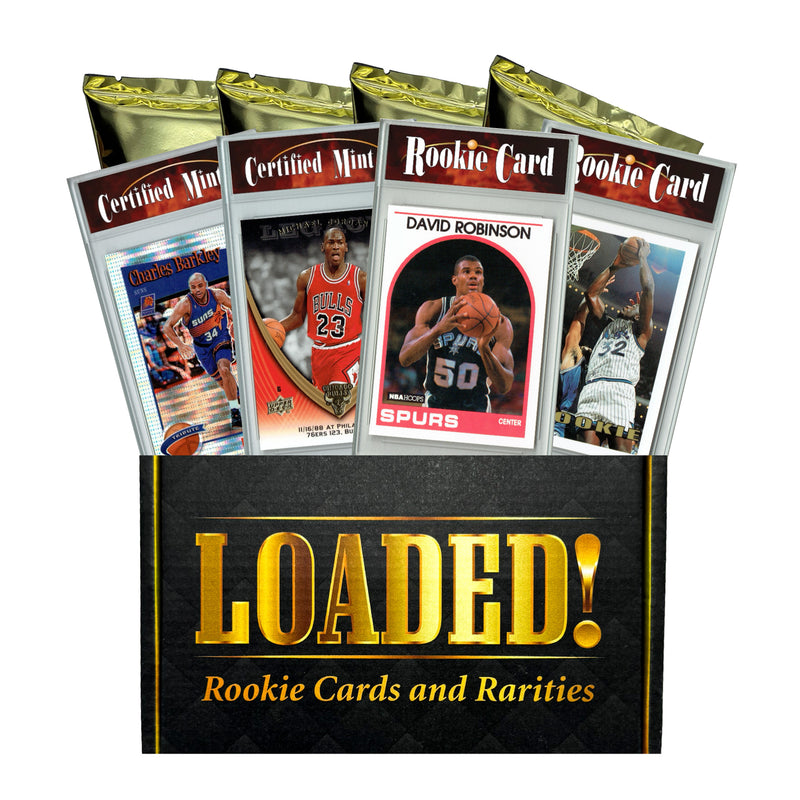 LOADED! Legends Basketball Collector's Box: 4 Certified Mint+ Rookie Cards - Michael Jordan, Shaq, Iverson, Larry Bird and more