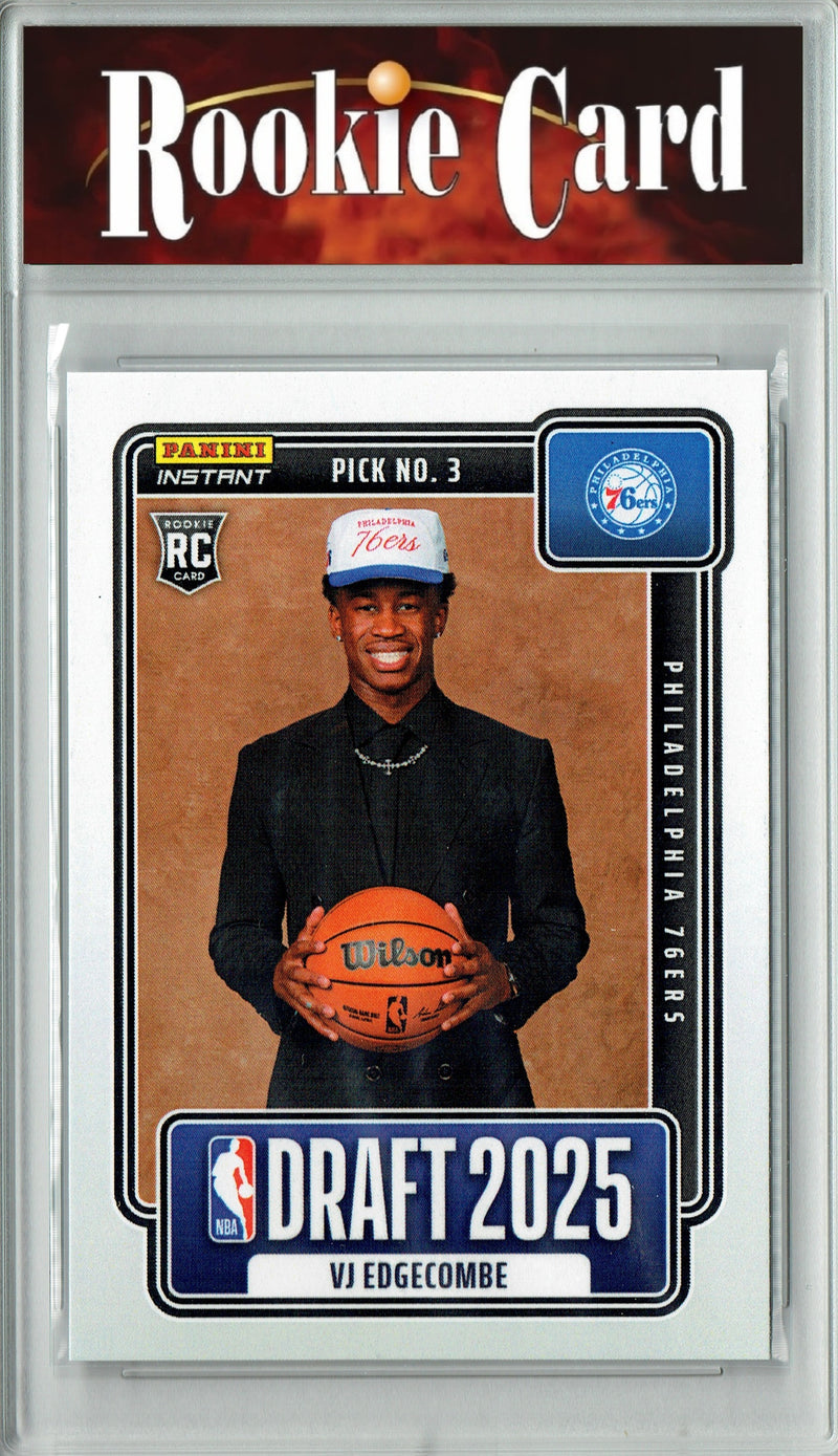 Certified Mint+ V.J. Edgecombe 2025 Panini Instant #NBADN-3 Draft 2027 Rookie Card Philadelphia 76ers