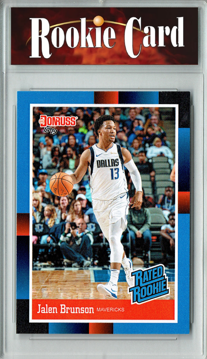 Jalen Brunson Rookie Card 2018 Donruss Basketball Retro 1988 Rated Rookie Trading Card #RR31 Certified Mint+ Dallas Mavericks