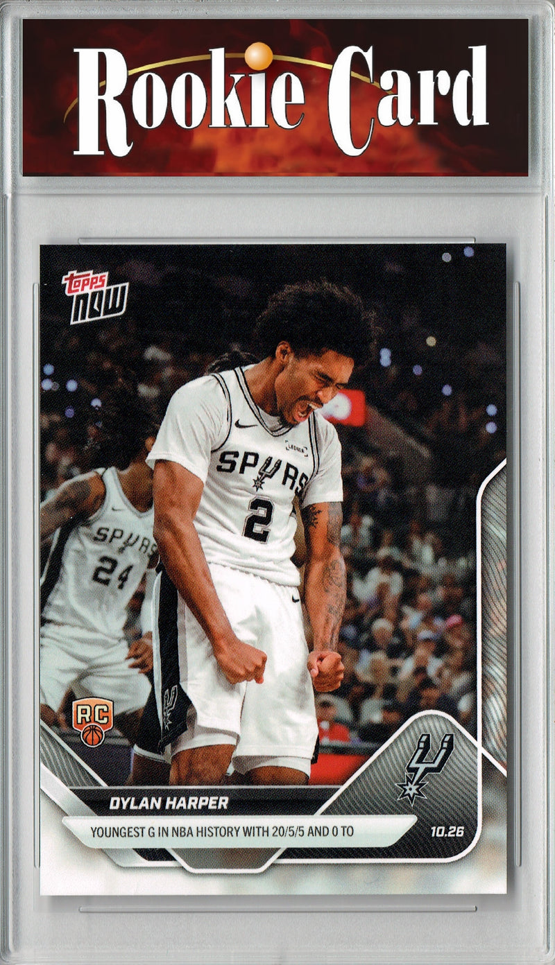 Certified Mint+ Dylan Harper 2025 Topps Now #29 Dylan Harper Rookie Card San Antonio Spurs