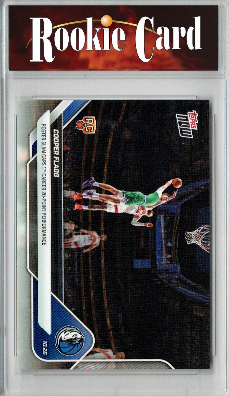 Certified Mint+ Cooper Flagg 2025 Topps Now #28 Poster Slam Rookie Card Dallas Mavericks