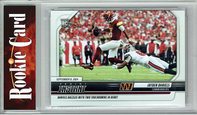 Certified Mint+ Jayden Daniels 2024 Panini Instant #30 Dazzles in Pro Debut Rookie Card Washington Commanders