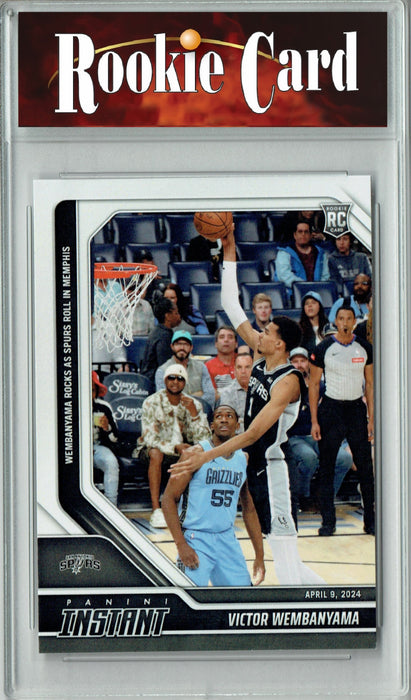 Certified Mint+ Victor Wembanyama 2023 Panini Instant #488 Wemby Rocks! Rookie Card San Antonio Spurs