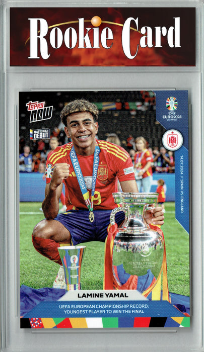 Certified Mint+ Lamine Yamal 2024 Topps Now #66 Youngest to Win Final Rookie Card Spain