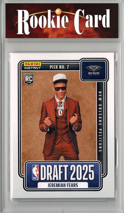Certified Mint+ Jeremiah Fears 2025 Panini Instant #NBADN-7 Draft 2033 Rookie Card New Orleans Pelicans