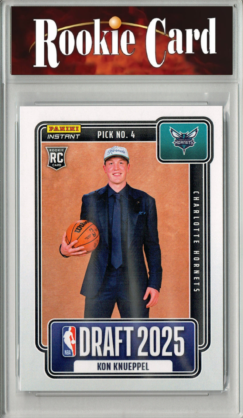 Certified Mint+ Kon Knueppel 2025 Panini Instant #NBADN-4 Draft 2028 Rookie Card Charlotte Hornets
