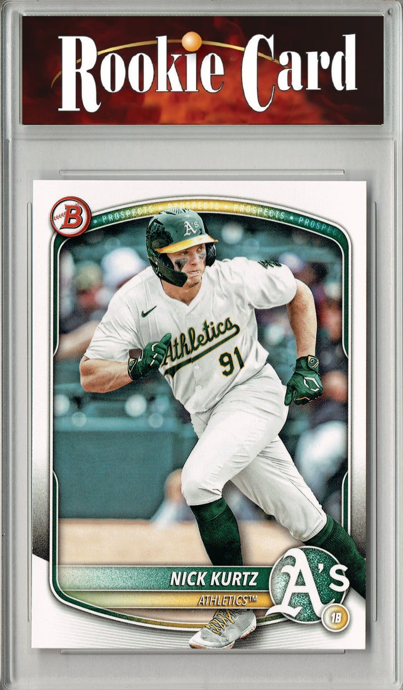 Certified Mint+ Nick Kurtz 2025 Bowman #BP-114 A's 4 HRs Athletics Rookie Card