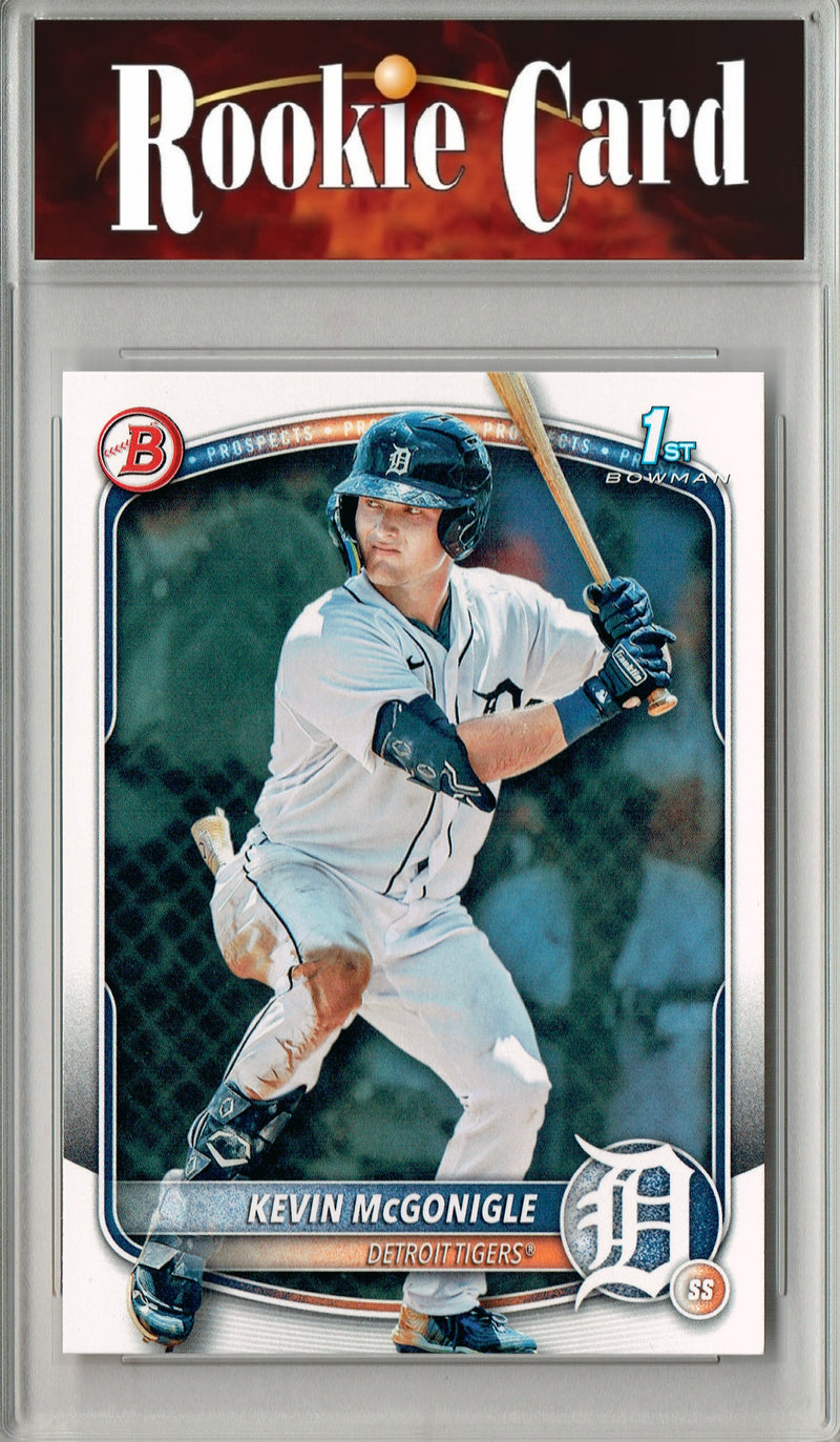 Certified Mint+ Kevin McGonigle 2025 1st Bowman #BP-79 True Rookie Card Detroit Tigers