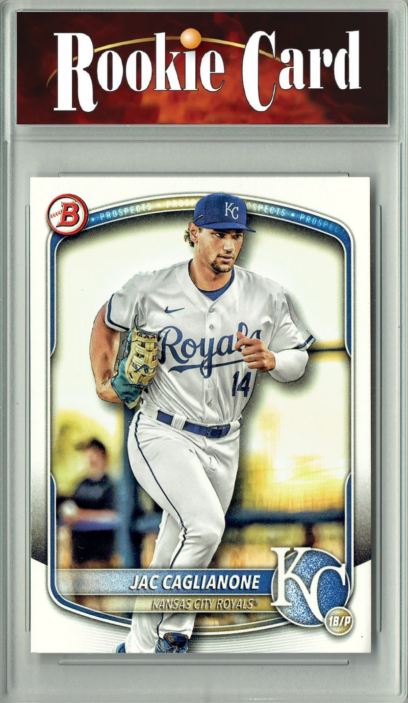 Jac Caglianone Rookie Card 2025 Bowman #BP-103 Kansas City Royals Baseball Trading Card Certified Mint+