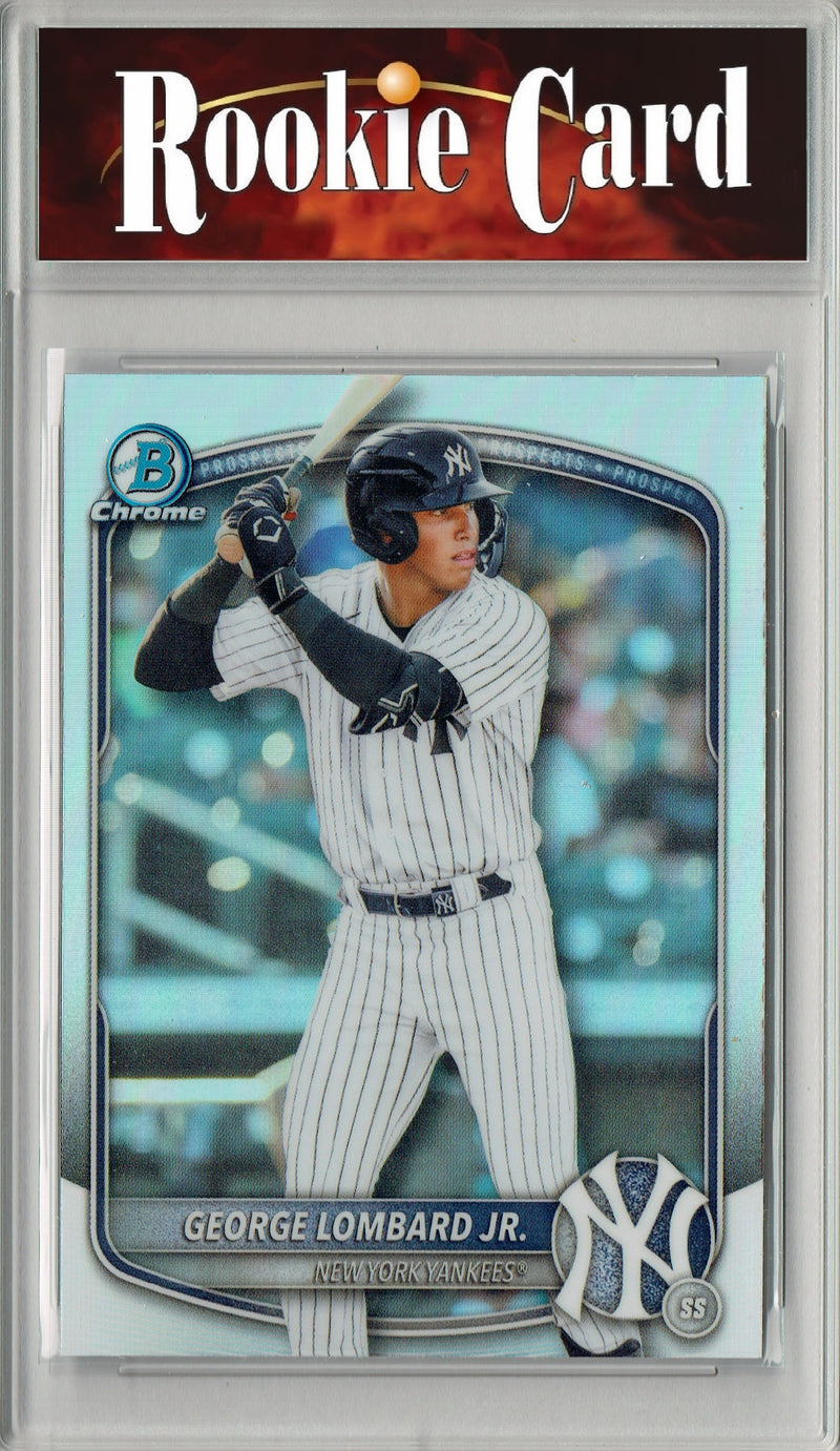 George Lombard Jr. Rookie Card 2025 Bowman Chrome #BDC-43 Refractor, Certified Mint+ Condition, New York Yankees Baseball