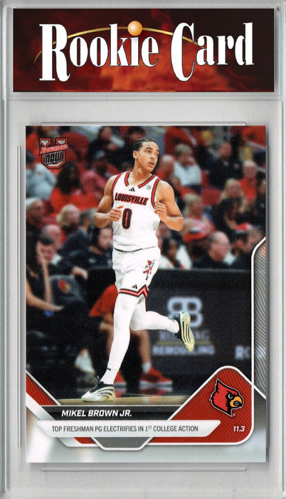 Certified Mint+ Mikel Brown Jr. 2025 Bowman University Now #5 1st College Action Rookie Card Louisvile Cardinals