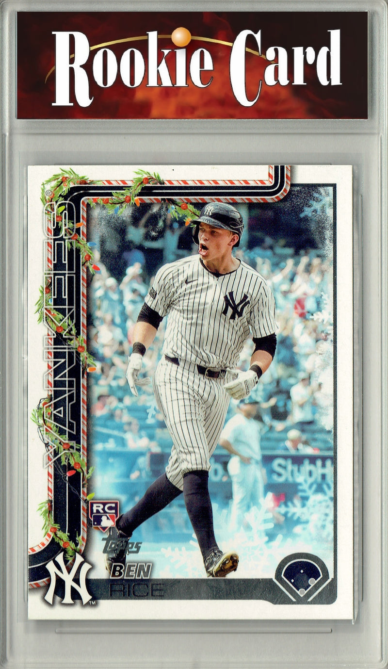 Certified Mint+ Ben Rice 2025 Topps #H8 Holiday SP Rookie Card New York Yankees