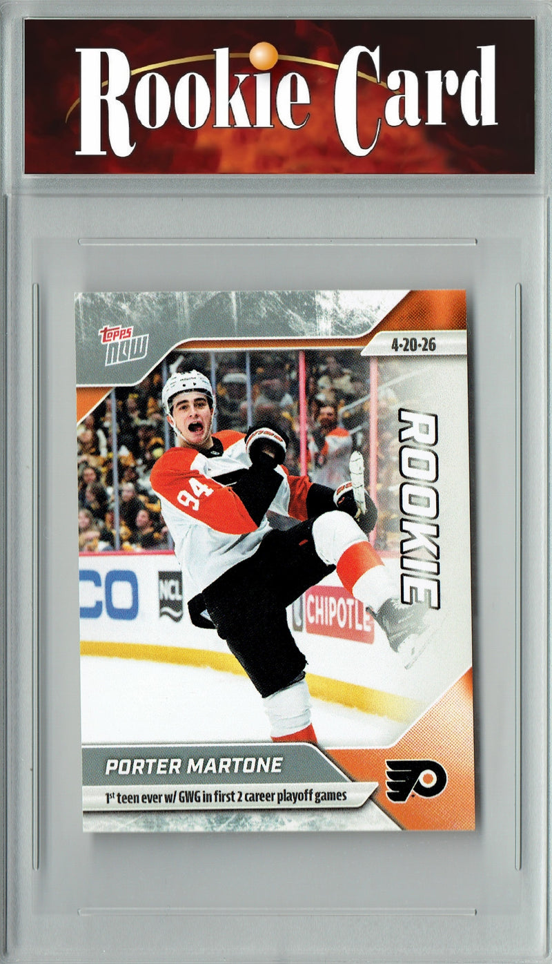Porter Martone Rookie Card Philadelphia Flyers Hockey Trading Card 2025 Topps Now #153 Certified Mint+