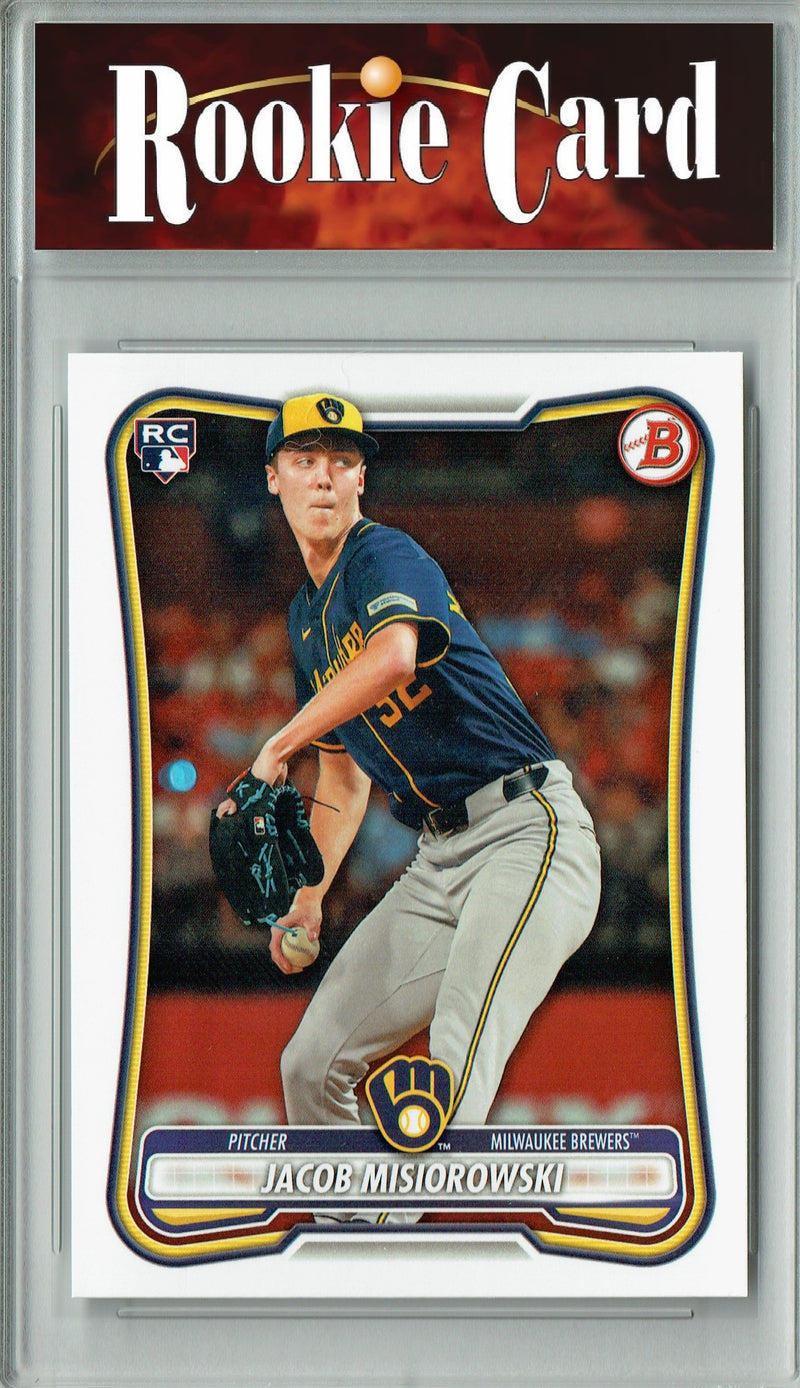 Jacob Misiorowski Rookie Card Milwaukee Brewers Baseball Trading Card 2026 Bowman #35 Certified Mint+