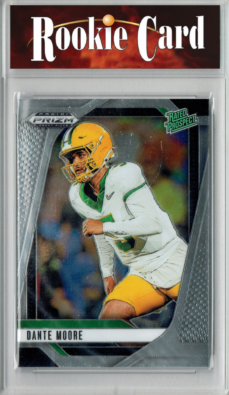 Dante Moore Rookie Card Oregon Football Trading Card 2025 Prizm #164 Certified Mint+