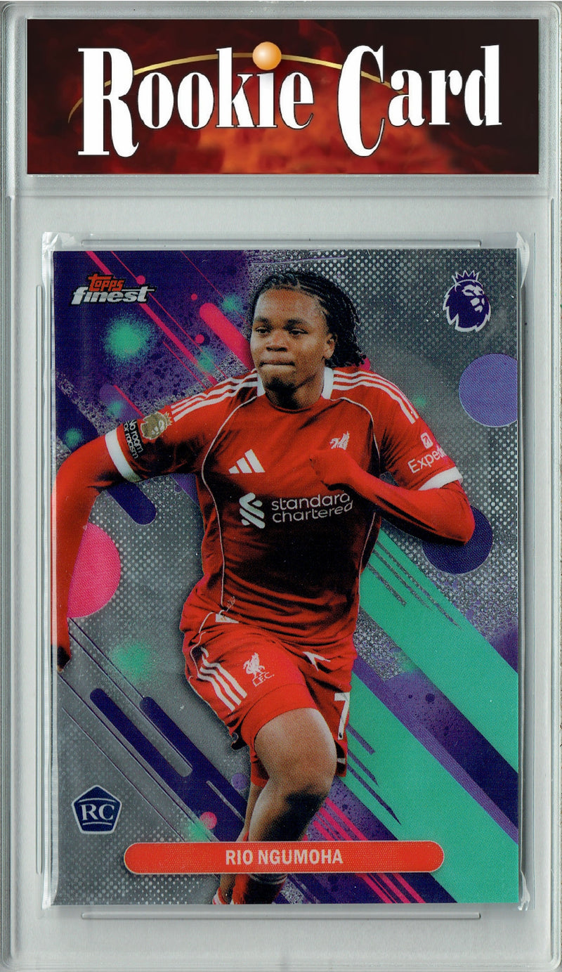 Rio Ngumoha Rookie Card Liverpool Soccer Trading Card 2026 Topps Finest #55 Certified Mint+