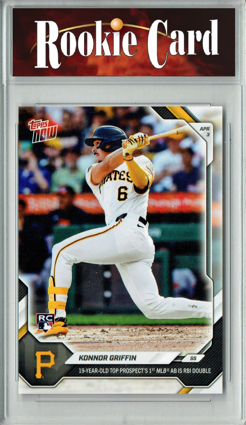 Konnor Griffin Rookie Card 2026 Topps Now #49 1st At Bat Double Trading Card Pittsburgh Pirates Certified Mint+