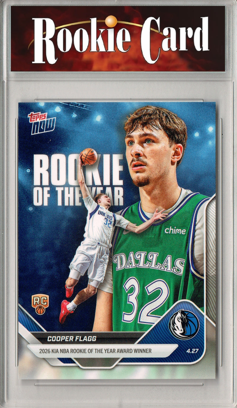 Certified Mint+ Cooper Flagg 2025 Topps Now #ROTY Rookie of the Year Rookie Card Dallas Mavericks