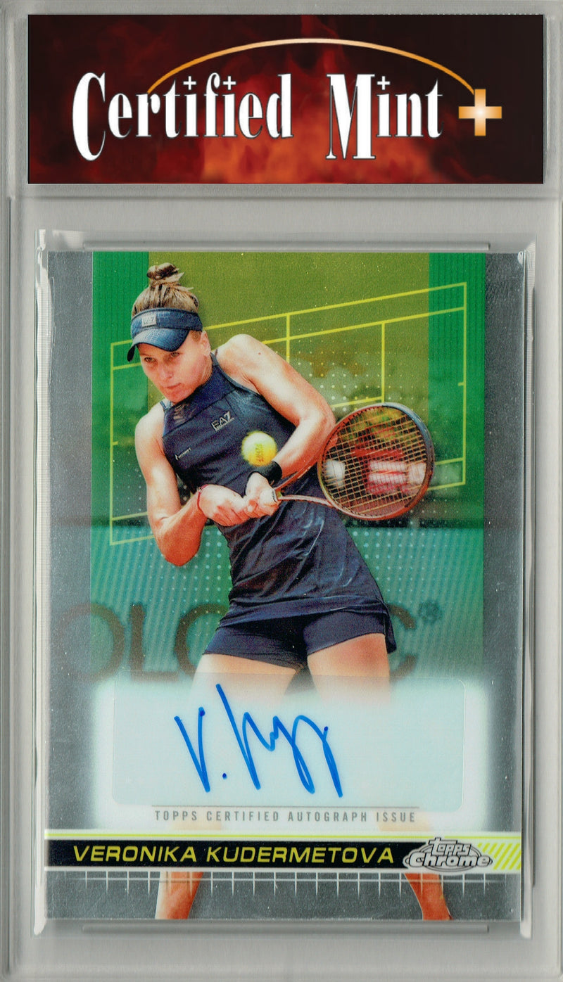 Certified Mint+ Veronika Kudermetova 2025 Topps Chrome #TCA-VKA Auto Rare Trading Card Russia