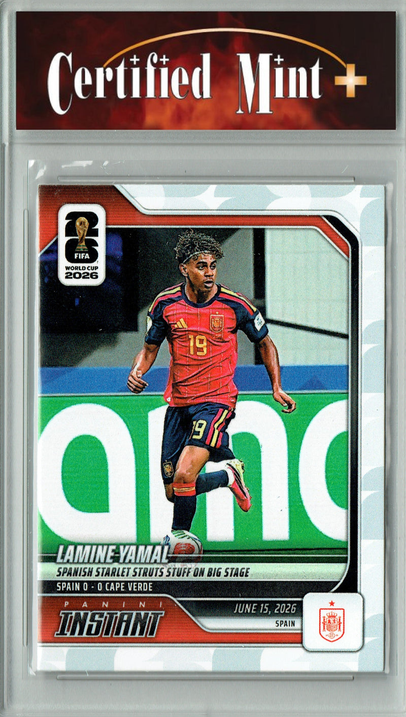 Lamine Yamal Trading Card 2026 Panini Instant #30 Struts His Stuff, Certified Mint+ Condition, Spain Soccer