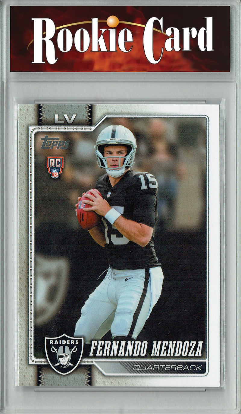 Fernando Mendoza Rookie Card 2026 Topps #301 Flagship, Certified Mint+ Condition, Las Vegas Raiders Football
