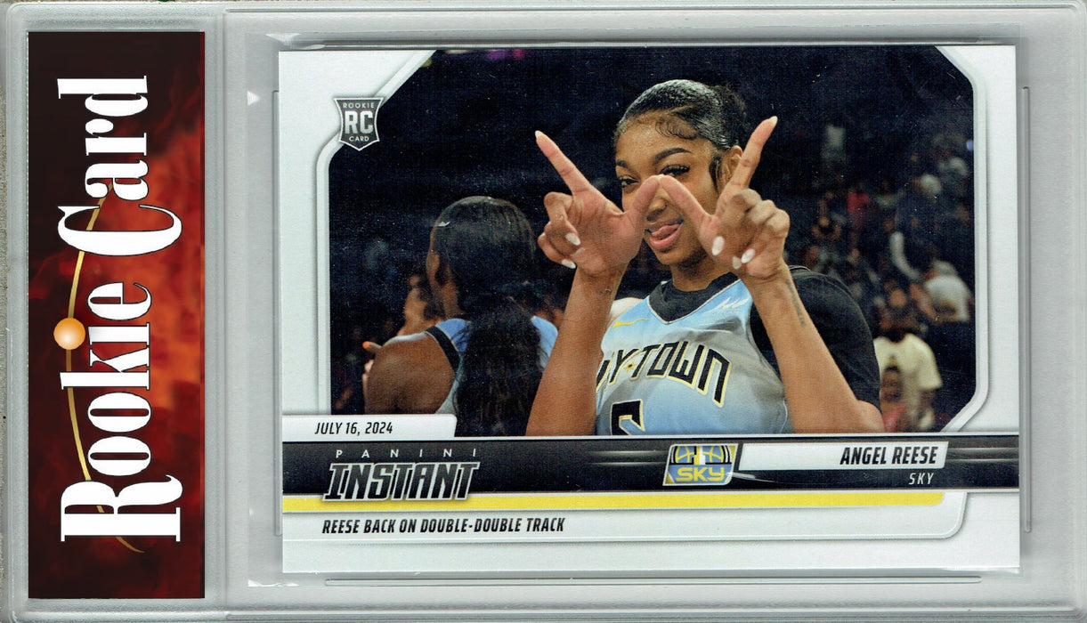 Certified Mint+ Angel Reese 2024 Panini Instant #155 Double-Double Track Rookie Card Chicago Sky