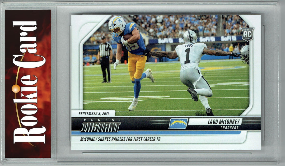 Certified Mint+ Ladd McConkey 2024 Panini Instant #29 Just 496 Made! Rookie Card Los Angeles Chargers