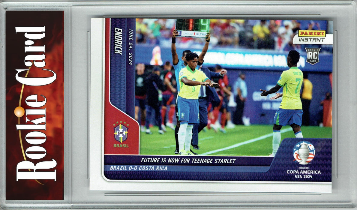 Certified Mint+ Endrick 2024 Panini Instant #12 Future is Now Rookie Card Brazil