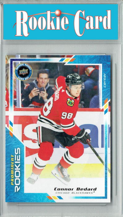 Certified Mint+ Connor Bedard 2023 Upper Deck #NHCD-1 Hockey Card Day SP Rookie Card Chicago Blackhawks