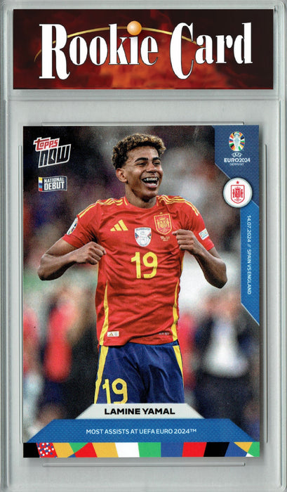 Certified Mint+ Lamine Yamal 2024 Topps Now #67 Most Assists at Euro Rookie Card Spain