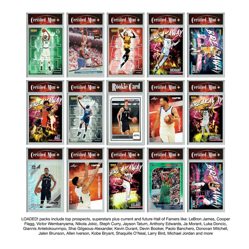 LOADED! Basketball Collector's Box: 4 Certified Mint+ Rookie Cards & Rarities - Victor Wembanyama, LeBron James, Cooper Flagg, Luka Doncic, Steph Curry, Giannis & More