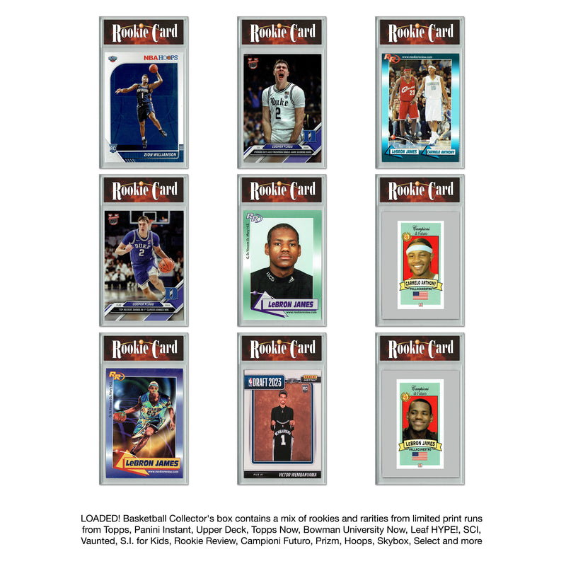 LOADED! Basketball Collector's Box: 4 Certified Mint+ Rookie Cards & Rarities - Victor Wembanyama, LeBron James, Cooper Flagg, Luka Doncic, Steph Curry, Giannis & More