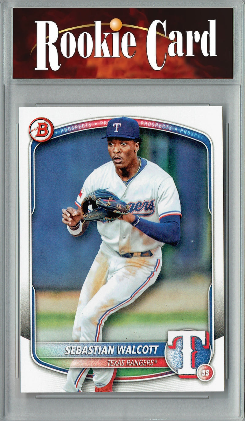 Certified Mint+ Sebastian Walcott 2025 Bowman #BP133 Rookie Card Texas Rangers