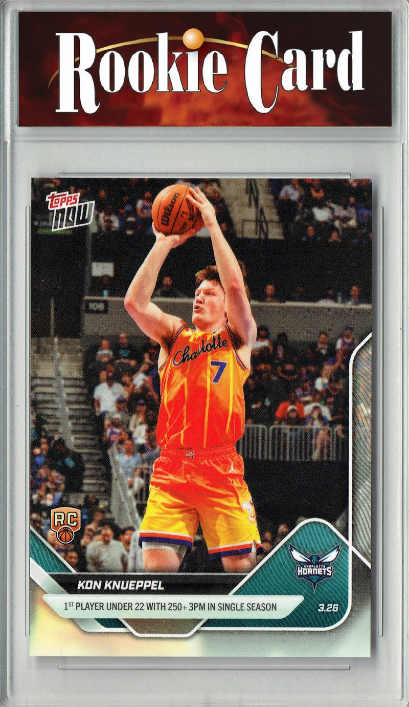 Certified Mint+ Kon Knueppel 2025 Topps Now #228 Rookie Card Charlotte Hornets