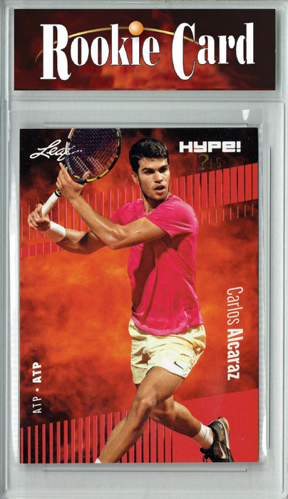 Certified Mint+ Carlos Alcaraz 2023 Leaf HYPE! #108 Red SP, Just 5 Made Rare Trading Card