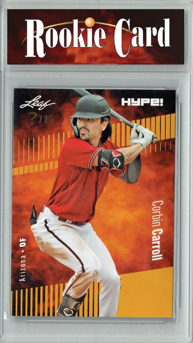 Certified Mint+ Corbin Carroll 2023 Leaf HYPE #109 Gold SP, Just 25 Made Rookie Card Arizona Diamondbacks