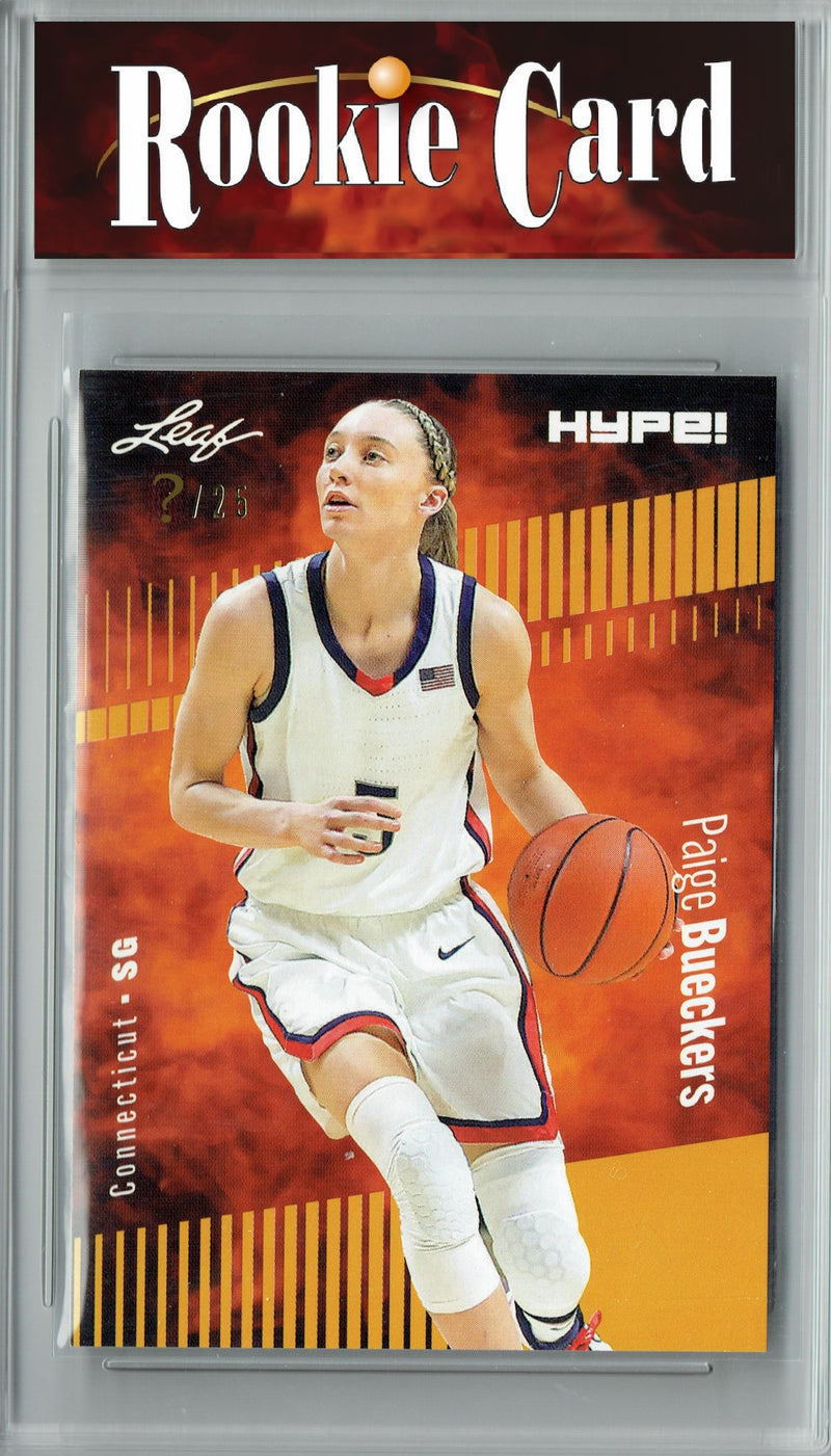 Certified Mint+ Paige Bueckers 2023 Leaf HYPE #131 Gold SP, Just 25 Made Rookie Card