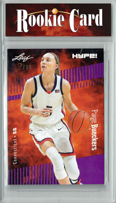 Certified Mint+ Paige Bueckers 2023 Leaf HYPE! #131 Purple SP, Just 10 Made Rookie Card