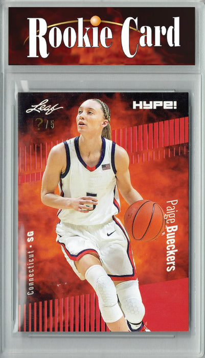 Certified Mint+ Paige Bueckers 2023 Leaf HYPE! #131 Red SP, Just 5 Made Rookie Card